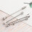 1 set industrielle barbell-ohrringe, doppelte ohrlöcher, silber 2
