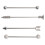 1 set industrielle barbell-ohrringe, doppelte ohrlöcher, silber 8