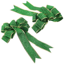 2 große grüne st. patrick's day kranzschleifen für diy ghirlande