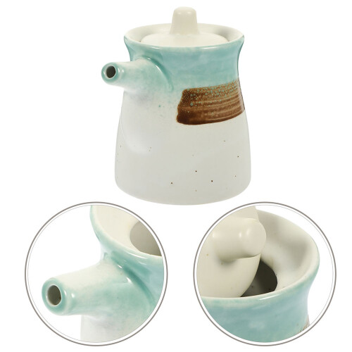 2pcs ceramic soy sauce and vinegar dispenser bottles 1