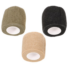 3 elastische sportverbanden, camouflagedoek, -geweven
