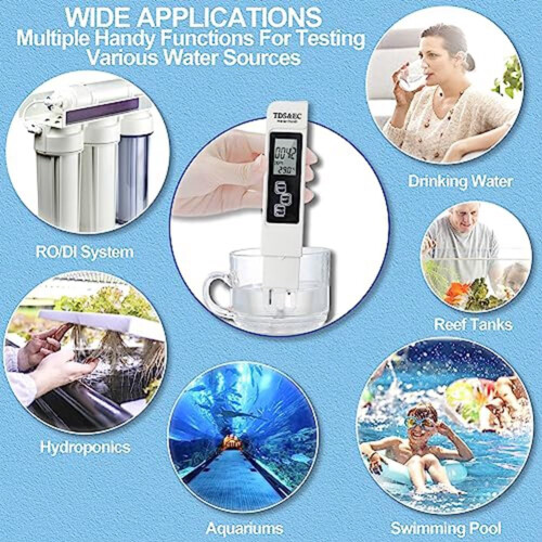 TDS Meter Digital Water Tester 0-999 PPM Range For Hydroponics And Drinking Water 2