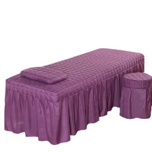 Beauty Salon Massage Table Bed Sheet Skirt Set 3 Piece 185x70 CM Purple Pillowcase Stool Cover Spa Bedspread