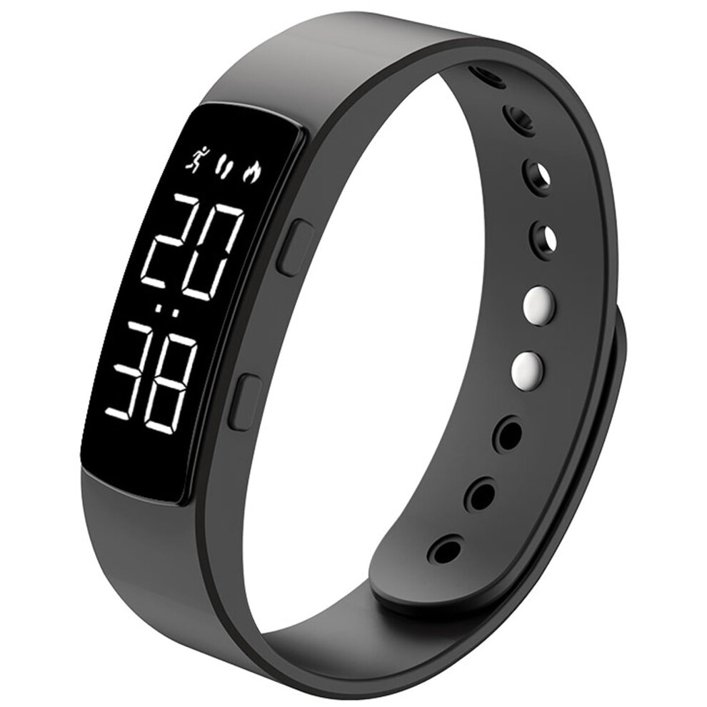 Non Bluetooth Fitness Tracker Pedometer Watch Step Counter Activity Tracker Sleep Tracker Digital Waterproof Black 9354506985769