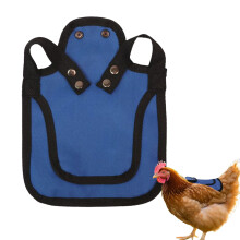 Hen Saddle Poultry Vest Jacket, Adjustable Straps, Blue Chicken Protector for Pet Hens