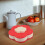 Red Divided Snack Platter Rotating Fruit Candy Organizer 3