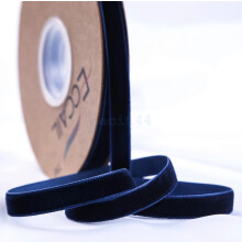 (Navy, 10mm) Velvet Ribbon Trim Good Quality Cut to Length 10/15/25mm 17 COLOURS Crafts HOT