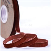 (Red Brown, 15mm) Velvet Ribbon Trim Good Quality Cut to Length 10/15/25mm 17 COLOURS Crafts HOT