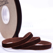 (Coffee, 10mm) Velvet Ribbon Trim Good Quality Cut to Length 10/15/25mm 17 COLOURS Crafts HOT