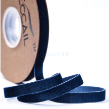 (Navy blue, 10mm) Velvet Ribbon Trim Good Quality Cut to Length 10/15/25mm 17 COLOURS Crafts HOT
