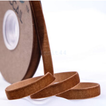 (Brown, 10mm) Velvet Ribbon Trim Good Quality Cut to Length 10/15/25mm 17 COLOURS Crafts HOT
