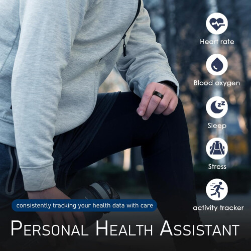 Smart Ring  Gold 12-21.4mm For Android And iOS Pedometer Heart Rate Blood Oxygen Sleep Tracker Activity Tracker 1