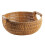 1Pc Brown Handmade Plastic Decorative Basket for Kitchen and Home Use 4