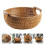 1Pc Brown Handmade Plastic Decorative Basket for Kitchen and Home Use 5