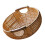 1Pc Brown Handmade Plastic Decorative Basket for Kitchen and Home Use 9