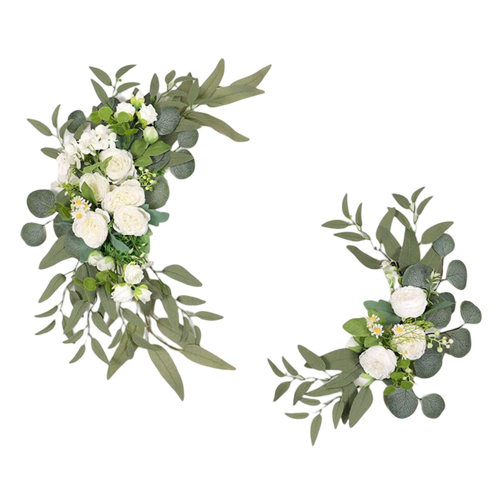 (White) Stunning Artificial Flower Swag Handmade with Vibrant Peony for Party-image-OPC-PKSGBRX-NEW