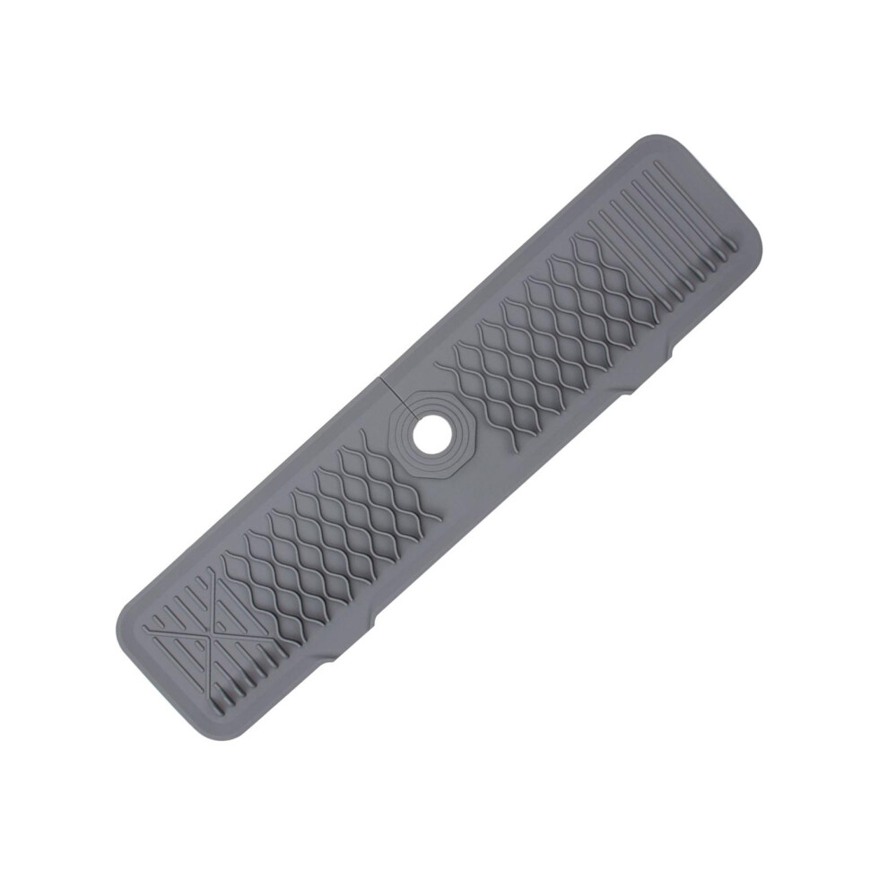 (Grey) Multi-functional Silicone Sink Faucet Mat 61x5cm Resilient and Widely-image-OPC-PKSGCB9-NEW