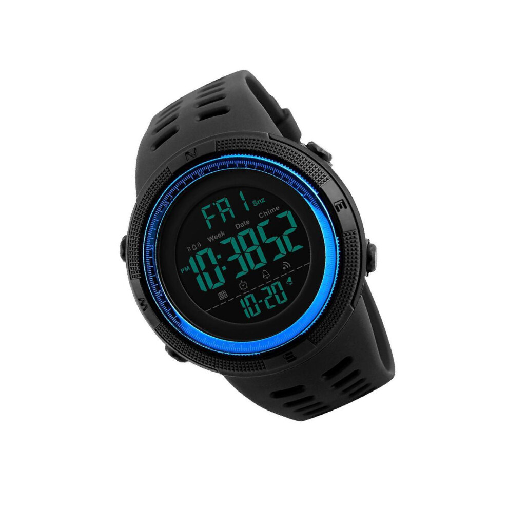 (Blue, 250mm) 1251 Mens Digital Sports Watch Waterproof Stopwatch Countdown-image-OPC-PKSGFK5-NEW