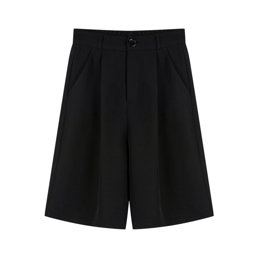 (L) Shorts Loose Pants Button Knee-length Simple Style Skin Close-image-OPC-PKSGGYK-NEW