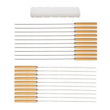 1Ensemble Kits De Brochettes En Acier Inoxydable Pour Barbecue Camping