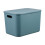 Plastic Storage Box Stackable Basket Bin With Lid Child Blue 4