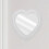2Pcs Heart Shaped Makeup Mirror Wall Mounted Tabletop Use 4