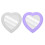 2Pcs Heart Shaped Makeup Mirror Wall Mounted Tabletop Use 10