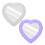 2Pcs Heart Shaped Makeup Mirror Wall Mounted Tabletop Use 1