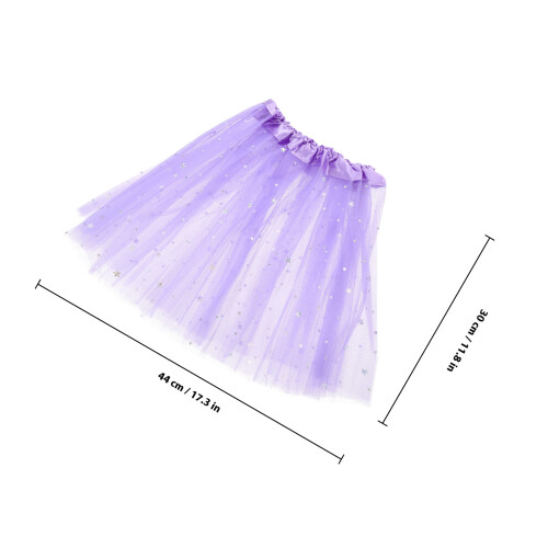 glitter tutu ballet tule paars 1