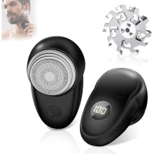 Mini-shave Portable Electric Shaver, Mini Electric Shaver, Mini Shaver Portable Electric Razor with Power Display for Home, Car, Travel