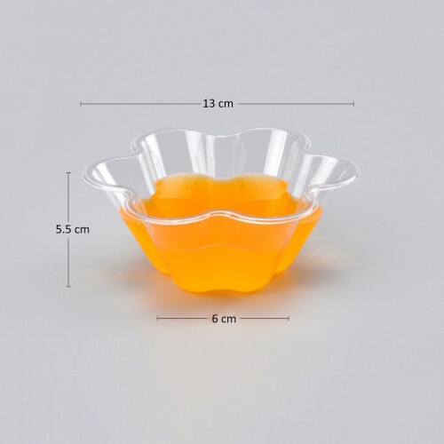 100 einweg-eisbecher kunststoff blütenform für bar café 1