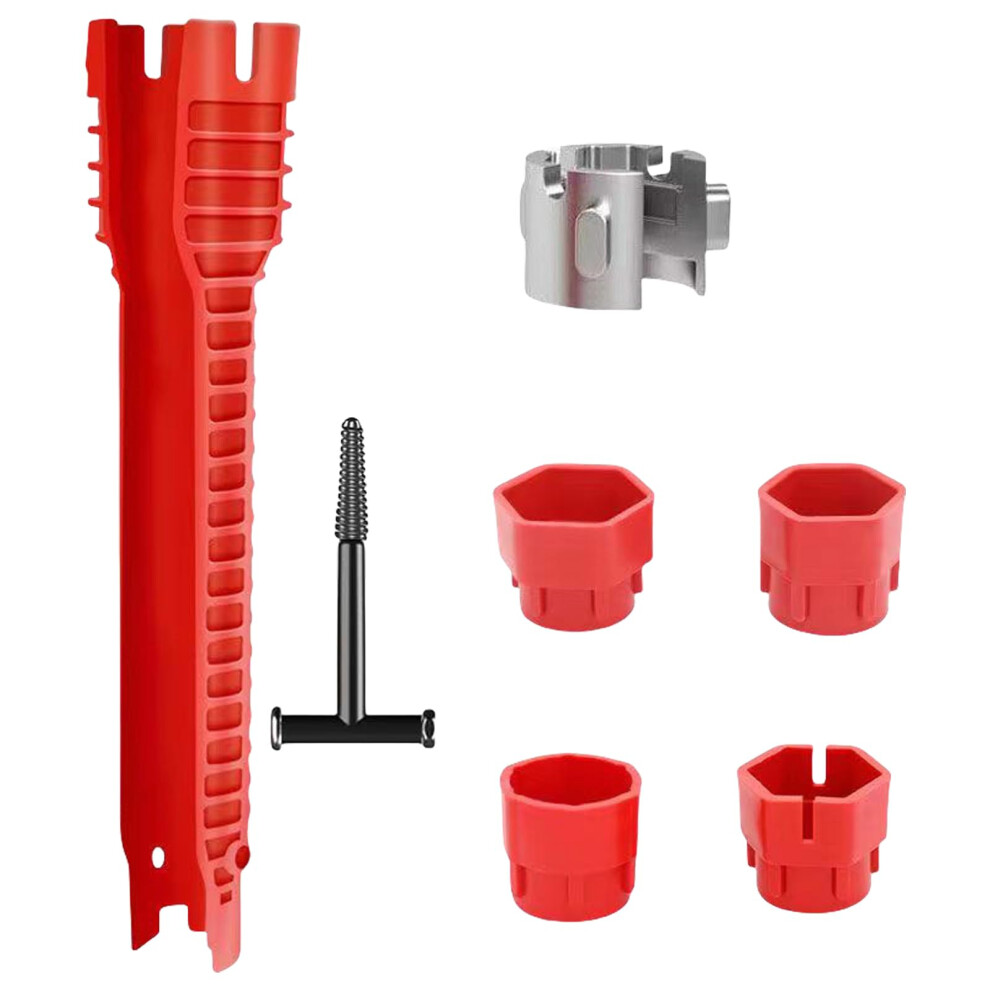 12 In 1 Tap Spanner Tool Set, Multi-Functional Faucet Wrench, Pipe Nut Tightening & Valve Removal, Backnut Tap Spanner For Tight Spaces 9393856039197