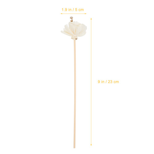 5 stk. Aroma-Rattan-Blumen, Duftstäbchen, Wohnaccessoires (Beige) 1
