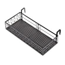 Iron Metal Planter Shelf Holder Hanger Flower Pot Indoor Outdoor Decor 60x20x12cm Fence Garden Hanging Rack Stand Basket