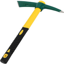 Mattock Hoe 17.7 Inch With Fiberglass Handle Forged Steel Head 1.54 Lb Garden Tool For Weeding Digging Camping