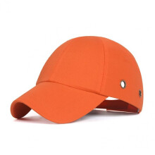 Bump Cap ABS Inner Shell - Lightweight, Breathable Baseball Hat Style, Hard Hat, Anti-Collision Cap, Orange