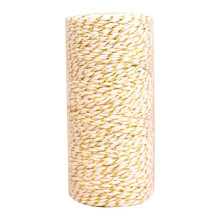 Twine String 100m Roll, 1mm Diameter White Cotton Twine, Twisted Cord Gift Packaging Rope, Hang Tag String, DIY Craft