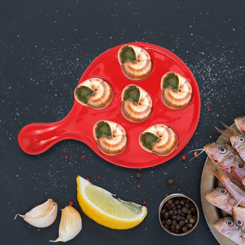 schneckenplatte aus keramik für meeresfrüchte 2