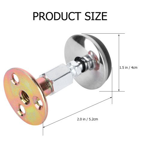 4St Rvs Bedframe Fixator Zwarte Anti-Schud Tool Met Geluiddemping 1