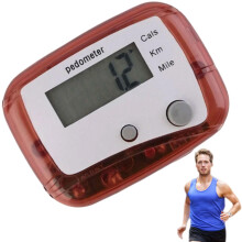 Step Counter LCD Display Accurate Walking Pedometer For Daily Tracking Compact Mini Digital Sports Pedometer Red