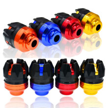 2St Aluminium Motorfiets Frontvork Cups Blauw Stevig Crash Beschermers