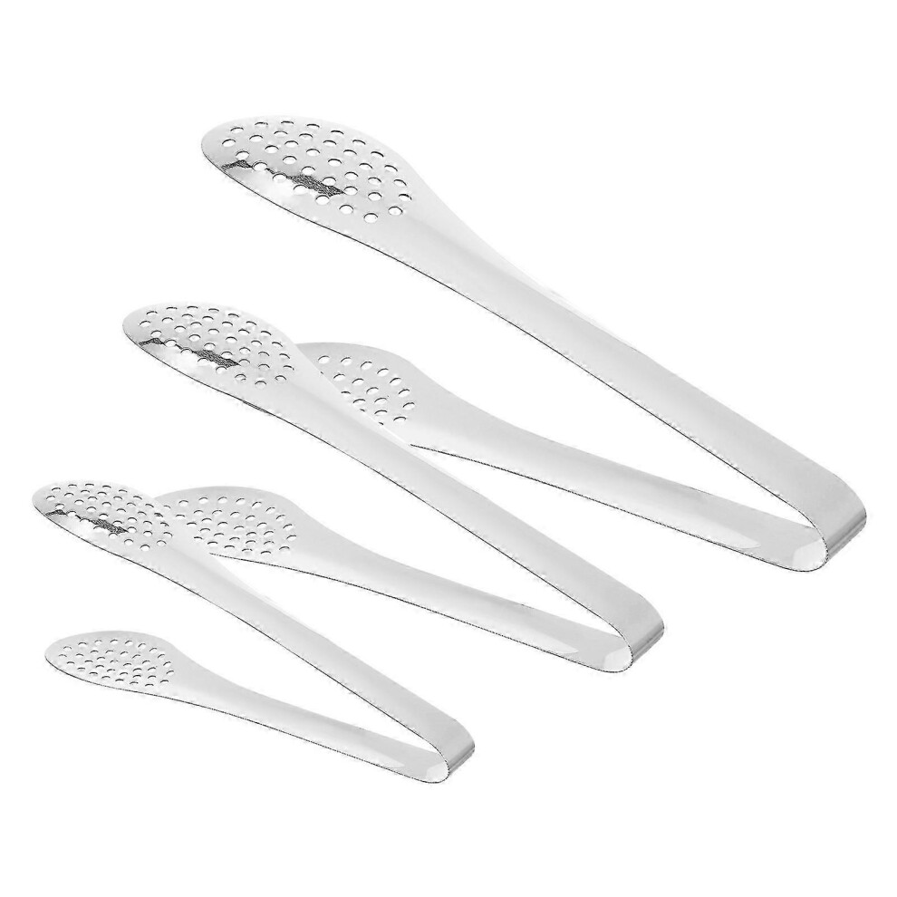 Set of 3 stainless steel multifunctional bread tongs for barbecue