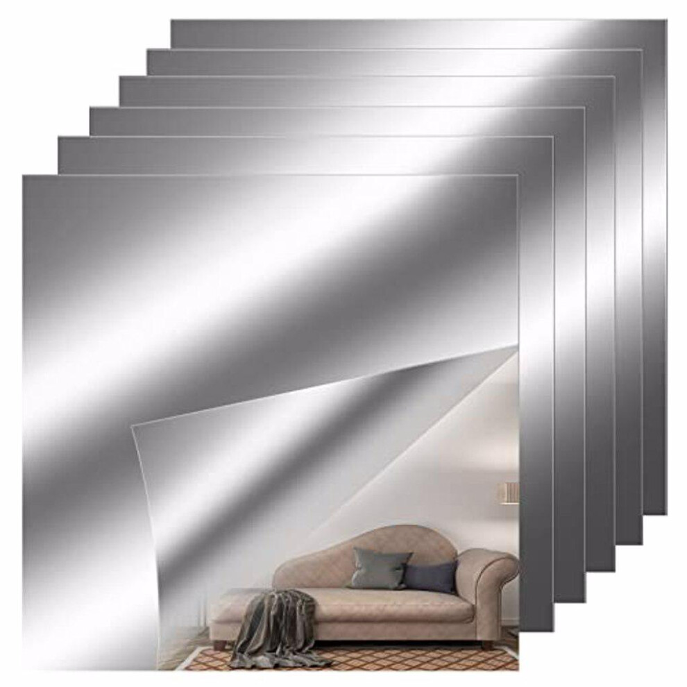 6pcs/set Adhesive Mirror Tiles Creative And Own Stylish Walls-image-OPC-PKSHCJX-NEW