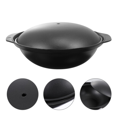 Clay Pot Black 1 Set 10.6x9.4x2.8in 2