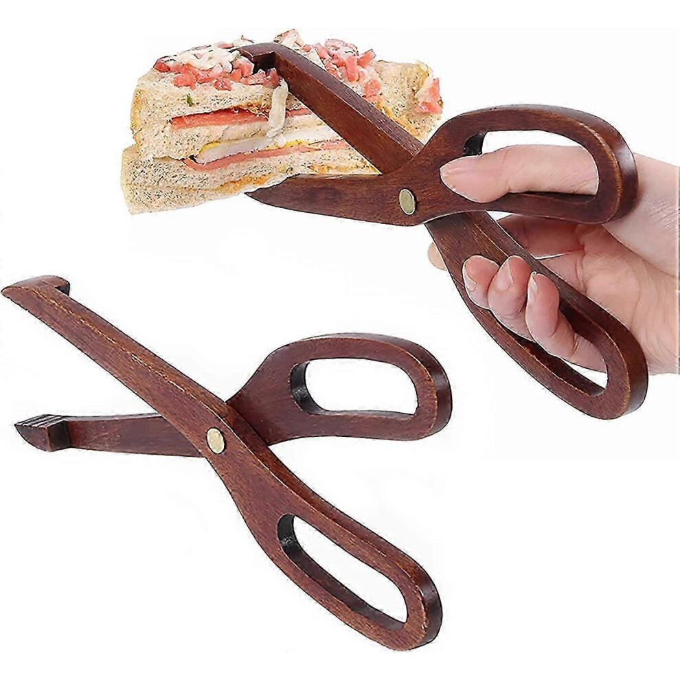 Wooden Kitchen Tongs for BBQ, Salad Tongs, Wooden Utensils, Salad Tongs, Bread Tongs