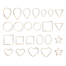 Durable Golden Alloy Geometric Pendants for DIY Jewelry Decor