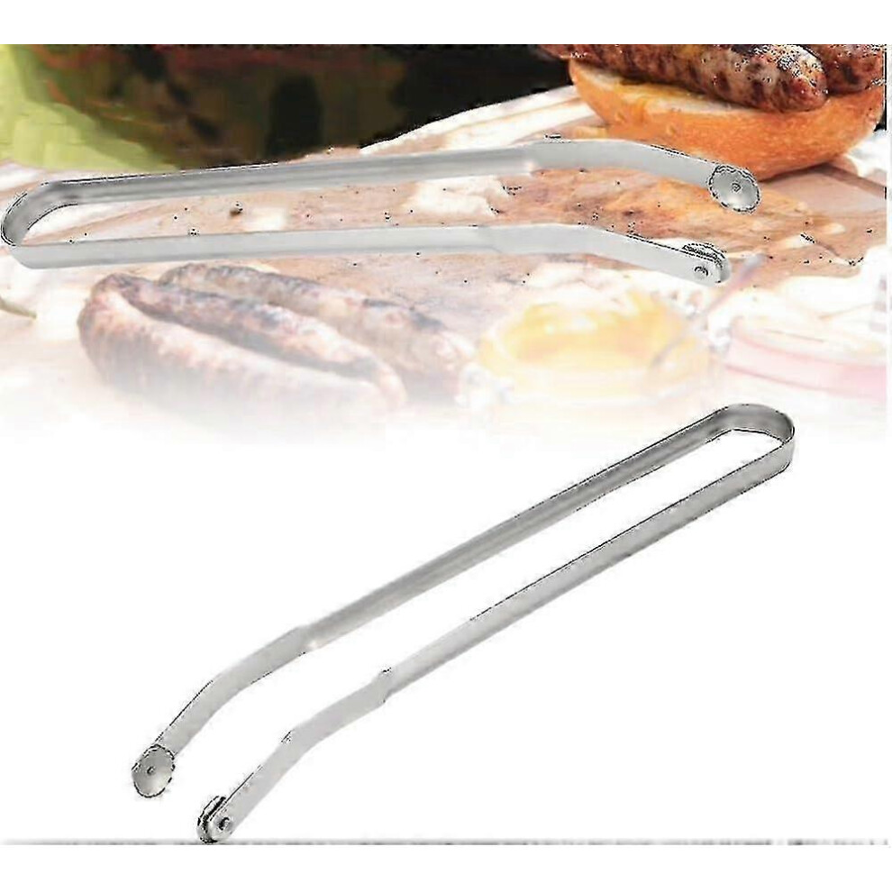 (1 pc) BBQ Sausage Turner Tongs, Stainless Steel BBQ Kitchen Tongs, Long Handled Kitchen Tongs for Turning Sausages, Bacon and Steak