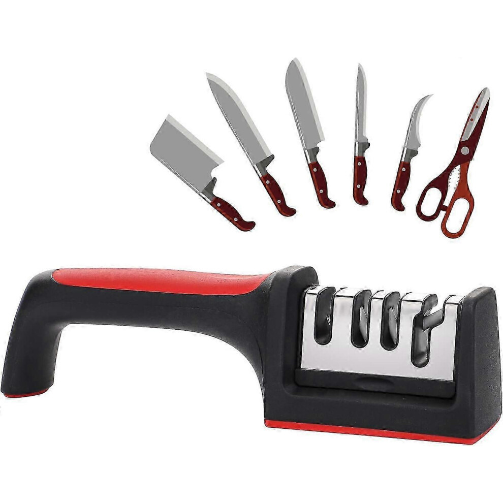3-Stage Manual Knife Sharpener for Kitchen and Home