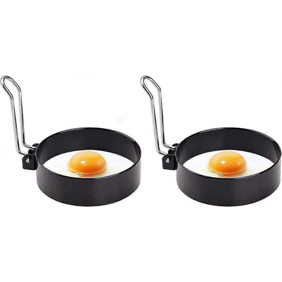 Pack Non-Stick Egg Rings, Poached Egg Rings, Fried Egg Rings (10.2cm x 2.1cm)