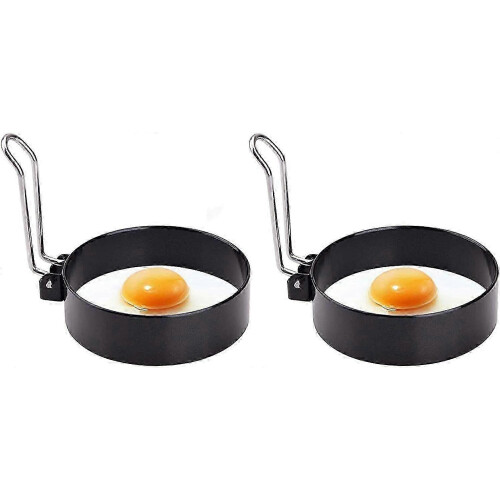 Pack Non-Stick Egg Rings, Poached Egg Rings, Fried Egg Rings (10.2cm x 2.1cm) 1